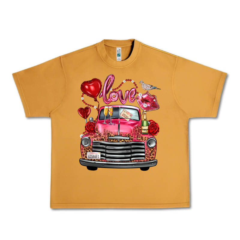 Western Valentines Day Truck Love Bird Letter Urban Heavy Tee by FaDigitalArtStudio | Teevron