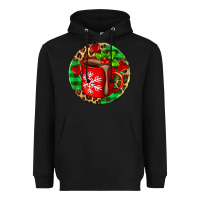 Black christmas hot chocolate and candies Heavyweight Hoodie - AdoDesignShop