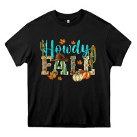 Black Western howdy Fall Heavy Core Tee - NancyCooperArtShop