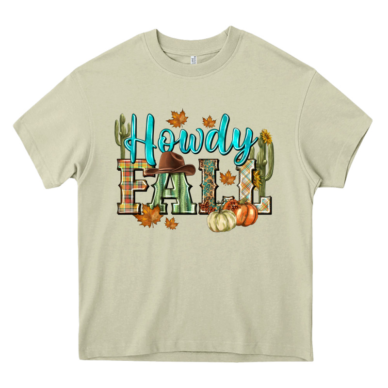 Western Howdy Fall Heavy Core Tee by NancyCooperArtShop | Teevron