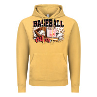 Vintage Mustard baseball vibes Vintage Hoodie - FaDigitalArtStudio