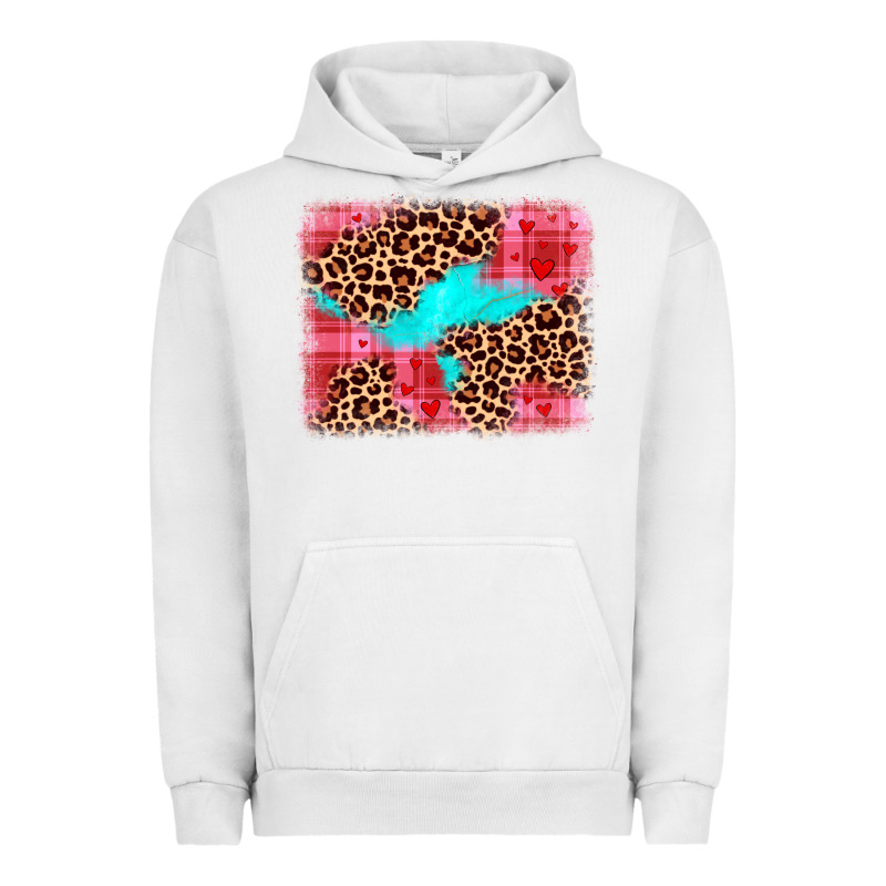 Valentine's Day Leopard Background Urban Hoodie by JahusDesignShop | Teevron