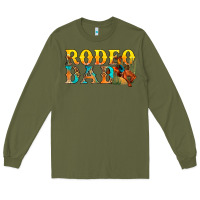 Army Green Western Rodeo Dad Long Sleeve Tee - BundleAndBundleShop