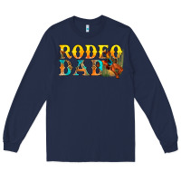 Navy Western Rodeo Dad Long Sleeve Tee - BundleAndBundleShop