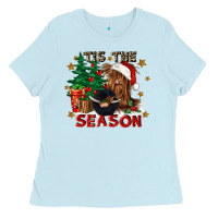 Baby Blue tis the season Ladies Tee - CowGirlArtShop