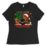 Black tis the season Ladies Tee - CowGirlArtShop