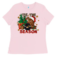 Bubblegum Pink tis the season Ladies Tee - CowGirlArtShop