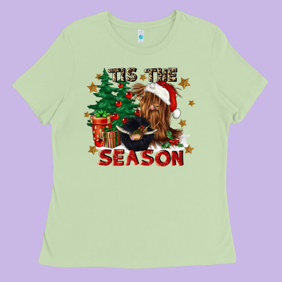 Tis The Season Ladies Tee Designed By Cowgirlartshop