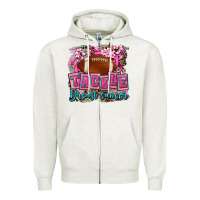 Oatmeal Heather tackle breast cancer Zipper Hoodie - AdoDesignShop