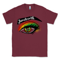Burgundy juneteenth eyelash cowgirl Classic Tee - CowGirlArtShop