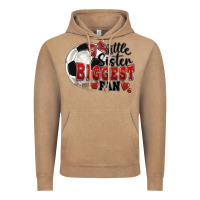 Vintage Coffee little sister biggest fan soccer Vintage Hoodie - FaDigitalArtStudio