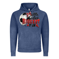 Vintage Denim little sister biggest fan soccer Vintage Hoodie - FaDigitalArtStudio