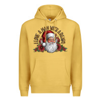 Antique Gold i love a man with a bearo Premium Hoodie - CowhideDigitalArt