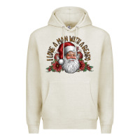Oatmeal Heather i love a man with a bearo Premium Hoodie - CowhideDigitalArt