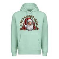 Seafoam i love a man with a bearo Premium Hoodie - CowhideDigitalArt