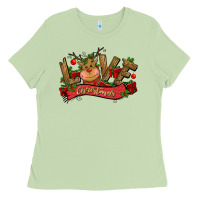 Matcha love christmas reindeer Ladies Tee - CowGirlArtShop