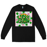 Black lucky charm st patricks Long Sleeve Tee - FaDigitalArtStudio