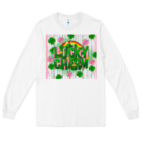 White lucky charm st patricks Long Sleeve Tee - FaDigitalArtStudio