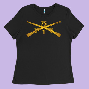 1st Bn 75th Infantry Regiment Ranger Branch Wo Txt Ladies Tee Designed By Maiphamdesign