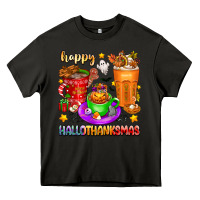 Asphalt Happy Hallothanksmas coffee cups Heavy Core Tee - texasbilliewilder