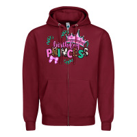 Burgundy birthday princess Zipper Hoodie - AdoDesignShop