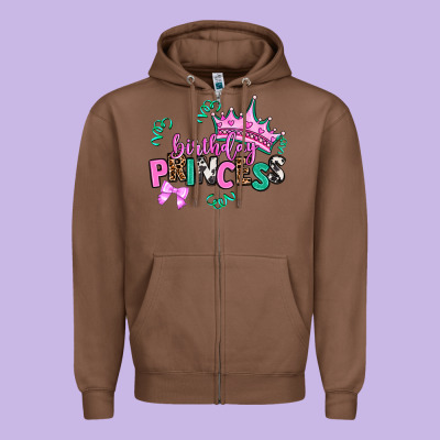 Birthday Princess Zipper Hoodie Designed By Adodesignshop