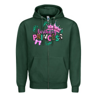 Sports Green birthday princess Zipper Hoodie - AdoDesignShop