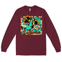 Burgundy capricorn turquoise cowhide Long Sleeve Tee - RanaPortraitStore
