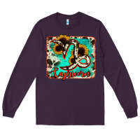 Plum capricorn turquoise cowhide Long Sleeve Tee - RanaPortraitStore