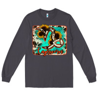 Smoke capricorn turquoise cowhide Long Sleeve Tee - RanaPortraitStore