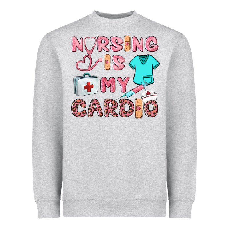 Nursing Is My Cardio Heavyweight Sweatshirt by BarkalooDesign | Teevron