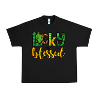 Black St. Patrick's Lucky and blessed Urban Heavy Tee - OliviaCreatesArt