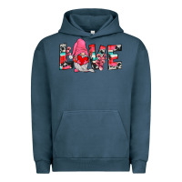 Pigment Midnight Navy gnome love Urban Hoodie - JahusDesignShop