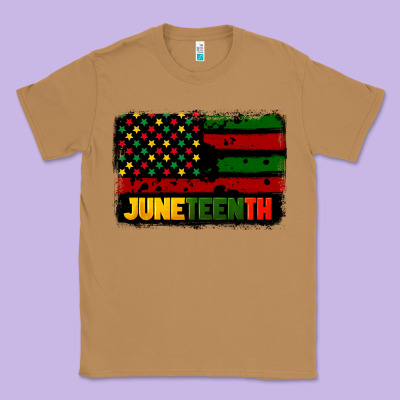 Juneteenth American Flag Classic Tee Designed By Cowgirlartshop