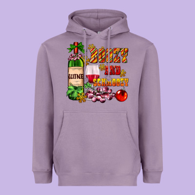 Boozy And Schmoozy Heavyweight Hoodie Designed By Adodesignshop
