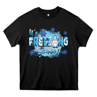 Black it's freezing season Heavy Core Tee - texasbilliewilder