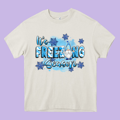 It's Freezing Season Heavy Core Tee Designed By Texasbilliewilder