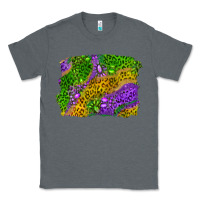 Charcoal Heather Leopard Gemstone Mardi Gras Classic Tee - RanaPortraitStore