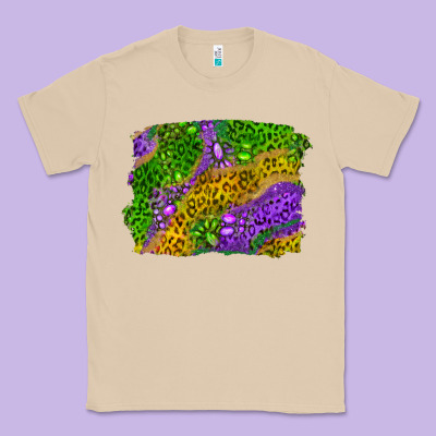 Leopard Gemstone Mardi Gras Classic Tee Designed By Ranaportraitstore