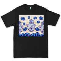 Black evil eyes with white wooden pattern Premium Tee - TumblerDesignByShophia