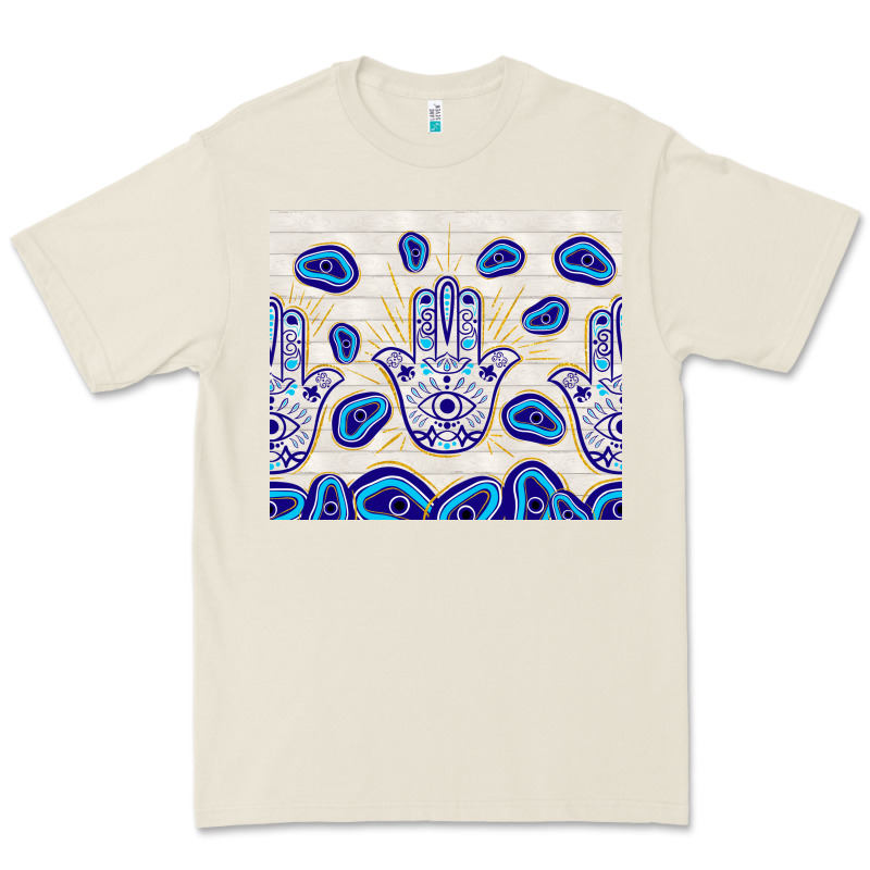 Evil Eyes With White Wooden Pattern Premium Tee by TumblerDesignByShophia | Teevron