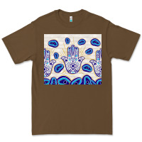 Cacao evil eyes with white wooden pattern Premium Tee - TumblerDesignByShophia