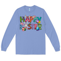 Colony Blue Western Happy Easter Long Sleeve Tee - BundleAndBundleShop