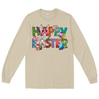Mushroom Western Happy Easter Long Sleeve Tee - BundleAndBundleShop