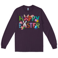 Plum Western Happy Easter Long Sleeve Tee - BundleAndBundleShop