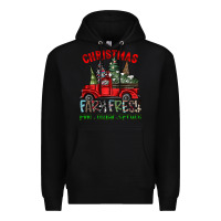 Black christmas farm fresh Premium Hoodie - CowhideDigitalArt
