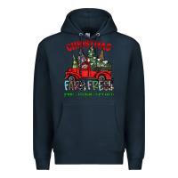 Navy christmas farm fresh Premium Hoodie - CowhideDigitalArt