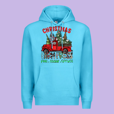 Christmas Farm Fresh Premium Hoodie Designed By Cowhidedigitalart