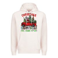 Pale Pink christmas farm fresh Premium Hoodie - CowhideDigitalArt