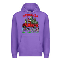 Purple christmas farm fresh Premium Hoodie - CowhideDigitalArt